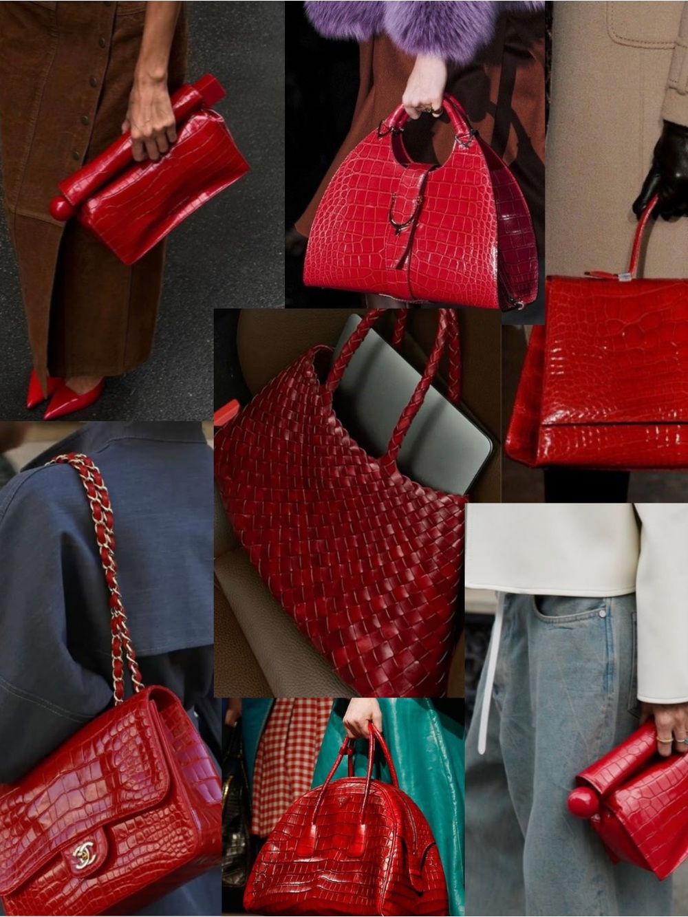 Red Woven Embossed Laptop Case